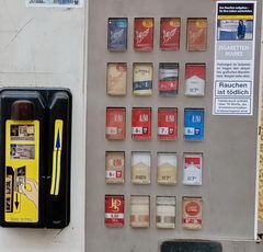 Prices in Munich in Bavaria, Prices for cigarettes